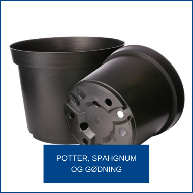 Potter, spaghnum og gødning