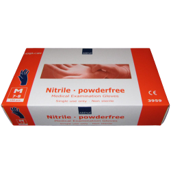 Engangshandske, nitril, pudderfri og usterile - 100 stk.