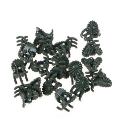 Clips med blomst, Grn - 100 stk.
